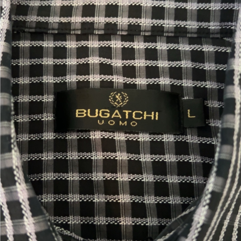 Bugatchi Black and White Checked Lightweight Shir… - image 2